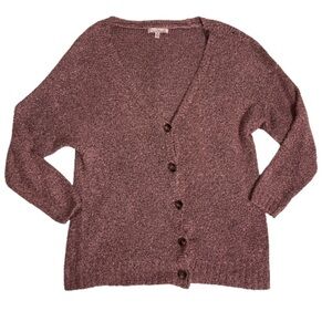 Women’s Love Tree Rose Pink Loose Cardigan Size Medium!